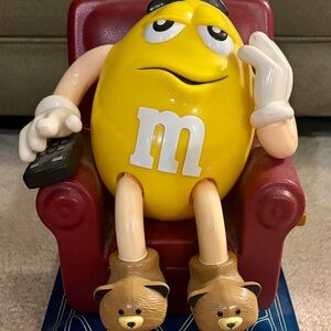 Vintage M&M'S Yellow Candy Dispenser Collectible 90s
